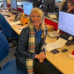 Anneka Rice Instagram - Thank you to everyone who called in today @telegraph Christmas charity appeal. I loved helping on the phones and you helped raise a stonking amount of money. Thank you especially to the gentleman who seemed to do the whole call running around on his phone shouting ‘where’s the clue!’ I didn’t ask what he was wearing but possibly Lycra. It made collecting his bank details exhausting but we got there in the end,John!  I’m an Ambassador for @mariecurieuk so was thrilled so much money was raised today. But we were also collecting for Race Against Dementia, Go Beyond and @royalairforceuk #charity #appeal #telegraph