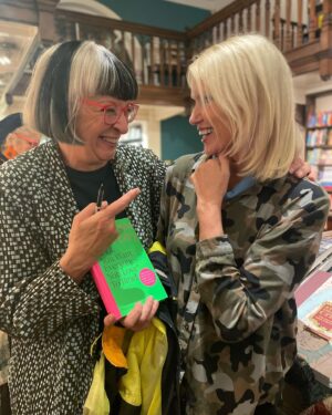 Anneka Rice Instagram - Gorgeous Philippa Perry @kevinkittycat has a cracking new book out. It was the launch last night and I am chuffed to be part of her chumdom, which always involves a degree of lunacy ….#thebookyouwanteveryoneyoulovetoread #sisterhood #books