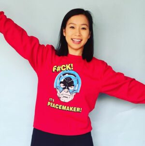 Annie Chang Instagram - FUCK IT’S PEACEMAKER PREMIERE DAY!! #peacemaker #hbomax