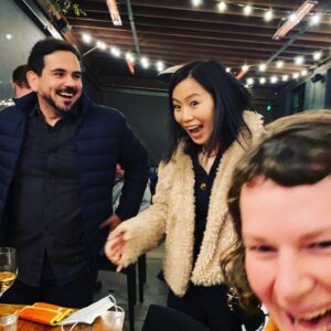 Annie Chang Instagram - A little late but this is the crazy face of someone who got surprised by her best friends.  Two of them flew across the country just to be with me for the weekend.  I am the luckiest girl ❤️