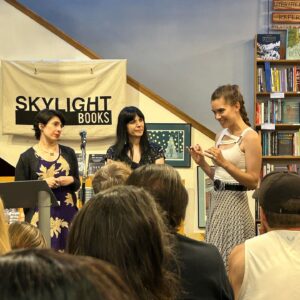 Annika Pampel Instagram - A big #thankyou to #screenplaypress #thescreenwritersdraft @christinewritesaboutyou and @evaaridjis as well as the super cool #skylightbooks for this wonderful event last night.  So many people came out to support us three writers in our staged readings and bought #books it made us truly happy. Also thank you to my lovely actors @ninarausch @christy_stjohn and @heyitsdoree for absolutely killing it and having fun:). Go buy #books and #read