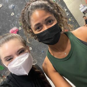 Annika Pampel Instagram - Danielle looks like she is #murdering that #wall :) #indoor #climbing … always #remember kids, buckle in and be #safe