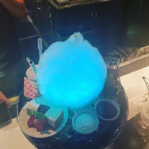 Annika Pampel Instagram - We actually put makeup on and then ordered #cottoncandy