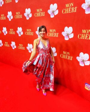 Annika Preil Instagram - Anzeige| Vielen Dank für den tollen Abend @moncheri.deutschland & @bwmcommunications für den tollen Abend beim #moncheribarbaratag 

Ich hab so viele tolle Leute getroffen und kennengelernt:) 

Und vielen Dank @talbotrunhof für mein tolles, schwungvolles Kleid:) 

#talbotrunhof #moncheri #barbaratag