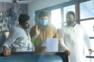 Anoop Menon Instagram - "Varaal" location ...with kannan and shankar..my first screenplay inspired from our politics ..