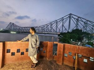 Anoop Menon Instagram - The howra...this architectural wonder rises above the ghats bordering the hooghly..decades of  dispiriting travels back and forth hasn't worn it down but a foreboding ,wary,resistant look has crystallized around the bridge making it a reticent wonder,an emblem of eternity..