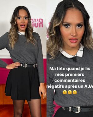 Anouchka Henchoz Instagram - Toutes mes émotions de la semaine de reprise, résumées avec les photos de ce dernier AJA. Ça été un paris (oui super jeu de mot) risqué de revenir post-op alors que j’avais encore du mal à parler et tjs en convalescence. Je trouvais que j’avais moins de patience et de retenue et j’en avais parlé avec mes proches. Qui eux trouvaient pas que j’avais l’air agacée mais au contraire à l’aise de dire et d’être qui je suis… que c’était ma meilleure émission. Que je prenais ma place. Puis j’ai fait ce que je fais toujours, lu les commentaires. Ça a été très dur de voir les retours aux antipodes de ce qu’on m’avait dit, de revoir des haters qui ne m’avaient pas manqué haha… mais je crois que c’est un rappel que je dois arrêter de vivre à travers l’avis d’autrui… d’être qui je suis. De vivre mes émotions et mes envies. Et d’arrêter d’écouter tout et n’importe qui. Je crois que je vais déclarer ma 1ere résolution 2k24 : à la rentrée, je ne lirai plus les commentaires. Finito. Alors merci à ceux qui me témoignent leur amour en DM ou en commentaire ou lors des LIVEs ✨ merci pour vos âmes bienveillantes et n’oubliez jamais, quoi qu’on fasse, on arrive pas à obtenir l’unanimité 🫶🏽 so be yourself, stay true to who you are 😘✌🏽moi je vous kiff mes Schatzeli et vous m’avez manqué !