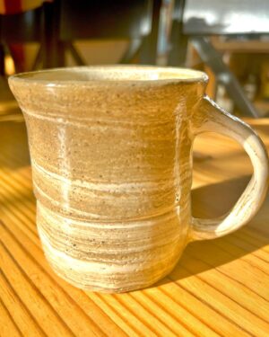 Anson Mount Instagram - I’ve started marbling some clays and glazing the ware with nothing but a clear coat. I really enjoy this process and it allows the user to appreciate the flow of the clay as it was being created. 
#pottery #ceramics #clay #mug #mugs #clearglaze #marbledclay