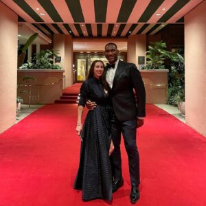 Anthony Alabi Instagram - Had to save this little beauty from a group of international diamond smugglers. Luckily we made it just in time to the gala. 

#blackbond #gotthegirl #actor #gala #party  #dressup #datenight #gq #menstyle