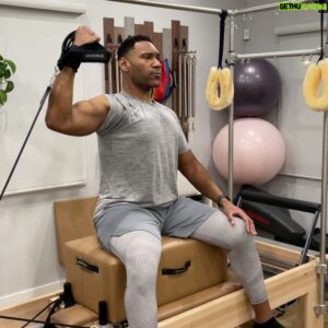 Anthony Alabi Instagram - Thank you @bare_pilates for helping me get my body back after injury. She’s killing me...but I like it! FYI There is nothing better than a hot shower after beating up the morning workout. It was a banger! #weights #cardio #pilates #4amclub