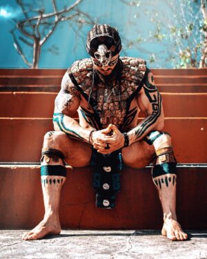 Anthony Amar Instagram - #Maya Warrior 🎥 it’s cool right ?
___
Vous Validez le style de guerrier Maya ?
Bon pour la petite anecdote nous avons eu droit à un tournage une partie de l’équipe du film #APOCALYPTO où j’ai eu l’honneur de porter les vêtements traditionnels des guerriers Maya.

Sincèrement je pense que vous allez aimer le contenu qui va arriver dans les prochaines semaines. Pour info ici tout le monde m’appelle GUERRIER OU VIKING OU RAGNAR c’est assez marrant je pense que les tresses et la Barbe font leur effet a #tulum . J’ai pas encore croisé trop de frères viking ou de LAGUERTHA ... vous êtes où ?
____
🇺🇸 Do you like the Mayan Warrior Style?
 Well for the little anecdote we had a shoot with part of the #APOCALYPTO film crew where I had the honor of wearing the traditional clothes of the Mayan warriors.

 Sincerely I think you will like the content that will be arriving in the next few weeks.  here everyone calls me WARRIOR OR VIKING OR RAGNAR it's pretty funny I think the braids and the Beard have their effect in #tulum.  I haven't seen too many Viking brothers or LAGUERTHA yet ... where are you guys ?