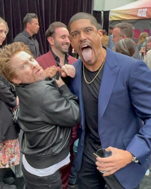 Anthony Bowens Instagram - My first Hollywood world premiere was a success! Godzilla x Kong in theaters this Friday. #AEW