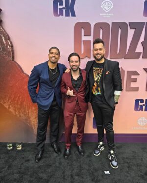 Anthony Bowens Instagram - My first Hollywood world premiere was a success! Godzilla x Kong in theaters this Friday. #AEW