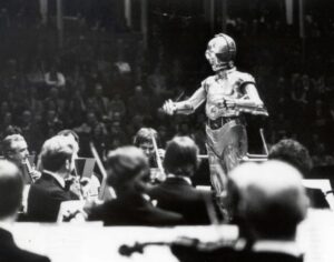 Anthony Daniels Instagram - Then I conducted the encore – dressed as C-3PO! It was thrilling. A loud, wild ride. 
Read more in Chapter 61.
Photo by Anthony Hass.
@royalalberthall @starwars @londonsymphonyorchestra #johnwilliams 
#iamc3po @dkbooks @dkbooksus #c3po