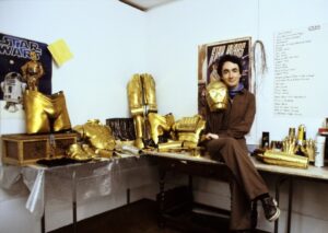 Anthony Daniels Instagram - Brian Lofthouse, my right-hand man on Eps V and VI, took this picture in my TESB dressing room at Elstree and created the costume list you see on the wall.
#theempirestrikesback #starwars #costume #c3po #iamc3po #elstreestudios