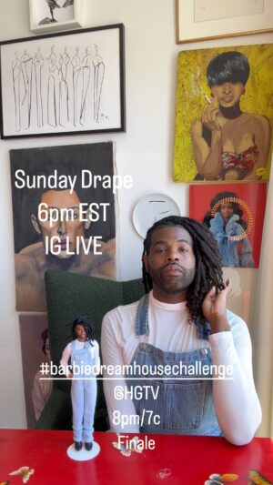 Anthony Elle Instagram - Join us today for Sunday Drape 6pm EST & #barbiedreamhousechallenge on @hgtv 
@michelboyd and I will be battling against @thechristinahall and @jamescbender 

Our theme all day is @barbie 

@ashleygraham 
@csiriano 
@jonathanadler