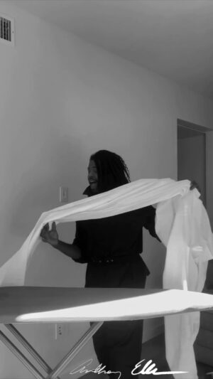 Anthony Elle Instagram - favorite chore of love is pressing fabric. I’m working on drapes for my windows so I figured I’d make the most of my project and record as well. Too be fair, I really did enjoy talking to myself and pressing.

Thanks @rowentausa You always deliver! 

couturegown 
#modernbrides 
#instacreatives
#creativeartiststudio
#trendingfashionstyle 
#draping 
#weddingdressdesign 
#bridalgowndesigner 
#rocktheblock
#artsandcrafts