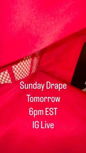 Anthony Elle Instagram - Join me tomorrow for the return of Sunday Drape!
Im really excited to share this experience with you while trying out new techniques.

We will be working with pleated netting and velvet. See you tomorrow!❤️❤️❤️❤️❤️❤️❤️❤️❤️❤️❤️❤️❤️❤️❤️❤️
.
.
.
.
.
#stylistslife
#modernfashion
#instacreatives
#creativeartiststudio
#diyartsandcrafts
#trendingfashionstyle #diyartists #costumedesigners
#stylists
#diyartist
#rocktheblock
#artsandcraft
#Fashiondesign
#fashionillustration
#sunday 
#sundaydrape