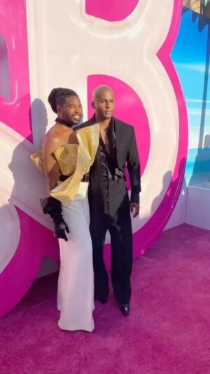 Anthony Elle Instagram - #Tbt to the @barbie Premiere! I truly had the time of my life!@michelboyd was the absolute best date I could ask for. My niece Hazel ate and left no crumbs!

Meeting @jeremyscott in person was a dream come true! @patrickstarrr was absolutely beautiful and gracious in person! I was wearing her products and felt beautiful! Thanks iamfaceitreggie for introducing me to the product line 
and setting my mug!

I don’t think I’m ever coming out of this new @barbie era of fashion!