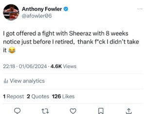 Anthony Fowler Instagram - Ammo getting his arse smacked so far
