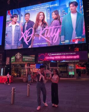 Anthony Keyvan Instagram - Took a red eye to see our billboard in Times Square 😭🫶🏼 so so grateful and excited for everyone to see our special show. XO, Kitty is now on Netflix :)