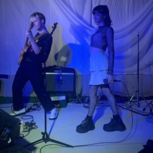 Anthony Lexa Instagram - ✨the band✨

🥁 @archiecrisis
🎸 @georgetolmie 

#livemusic #trans #sexeducationnetflix