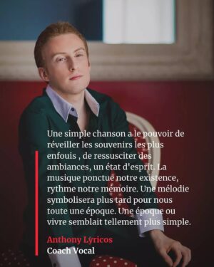 Anthony Lyricos Instagram - Si vous aussi vous avez envie d'améliorer votre voix ,  d'avoir des conseils pour aller plus loin, chanter vos chansons favorites sans fatigue ,  faire de l expérience scénique 🎤 je donne des cours par visio conférence à tous ceux et celles qui désirent réaliser leur rêve de chanteur ! Ouvert à tous ,qu'importe le niveau 👩‍🎤

✅30 min gratuites pour établir avec vous un projet solide et un suivi individualisé 
✅ une technique solide et efficace 
✅ une meilleure confiance en vous même
✅ la possibilité d'être coacher pour vos castings musicaux / tv

ℹ infos et tarifs en MP / profils sérieux uniquement!