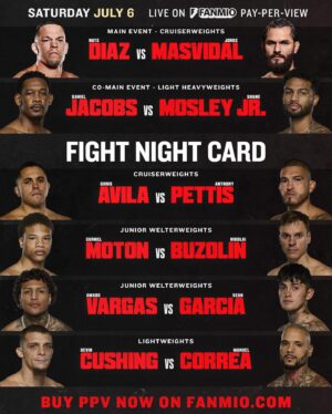 Anthony Pettis Instagram - 𝗙𝗜𝗚𝗛𝗧 𝗡𝗜𝗚𝗛𝗧 𝗦𝗧𝗔𝗥𝗧𝗦 𝗡𝗢𝗪 🥊 Fanmio PPV

#DiazMasvidal