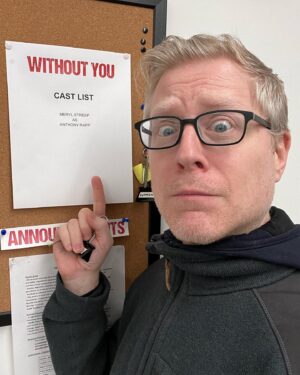 Anthony Rapp Instagram - It was bound to happen sometime. I’ve lost work to the great Meryl Streep. I suppose I could be replaced by worse people??? I’m sure she will do a good job bringing @withoutyoumusical to life. #PARODY #StageMangerPrank