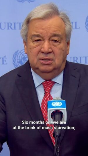 António Guterres Instagram - Sunday marks six months since Hamas launched its abhorrent terror attacks in Israel.

I mourn with Israelis for the 1,200 people, including many women and children, killed in cold blood, and renew my call for the unconditional release of all hostages still held by Hamas and others.

I have met with many of the family members of those being held captive and even former hostages themselves. I carry their anguish, uncertainty and deep pain with me every day.

Six months on, the Israeli military campaign has brought relentless death and destruction to Gaza – with more than 32,000 people reportedly killed and more than 75,000 injured – the vast majority women and children.

More than half the population are facing catastrophic hunger. Children today are dying for lack of food and water.

This is incomprehensible, and entirely avoidable.

Six months on, we are at the brink. It’s time to step back – to silence the guns, to ease the horrible suffering, and to stop a potential famine before it is too late.