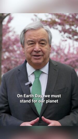 António Guterres Instagram - On #EarthDay, we must stand for our planet.

A planet threatened by climate change, by pollution, by biodiversity loss.

A planet that needs to be rescued.

So we must unite.

And we must mobilize all our efforts for #ClimateAction.