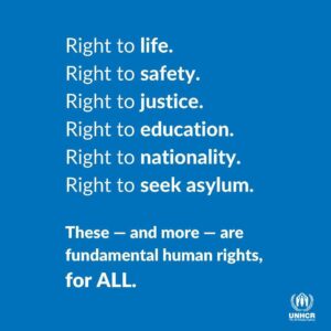 António Guterres Instagram - Refugee rights are human rights.

We must continue to support refugees, protect their rights and build a better future for everyone who has been #ForcedToFlee.