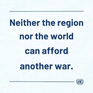 António Guterres Instagram - I strongly condemn the serious escalation represented by the large-scale attack launched on Israel by the Islamic Republic of Iran this evening. I call for an immediate cessation of these hostilities.

I am deeply alarmed about the very real danger of a devastating region-wide escalation. I urge all to exercise maximum restraint to avoid any action that could lead to major military confrontations on multiple fronts in the Middle East.

I have repeatedly stressed that neither the region nor the world can afford another war.