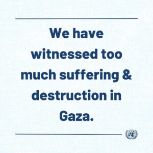 António Guterres Instagram - We have witnessed too much suffering and destruction in Gaza.

It is time to stop.

I welcome @potus Biden’s initiative and I encourage all parties to seize this opportunity for a ceasefire, the release of all hostages, guaranteed unhindered humanitarian access and ultimately a durable peace in the Middle East.