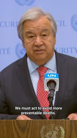 António Guterres Instagram - Today marks the start of Ramadan, yet the bloodshed continues in Gaza.

My strongest appeal today is to honour the spirit of the holy month by silencing the guns & removing all obstacles to the delivery of lifesaving aid.

At the same time – and in the Ramadan spirit of compassion - I call for the immediate release of all hostages.

The eyes of the world are watching. The eyes of history are watching.

We cannot look away. We must act to avoid more preventable deaths.