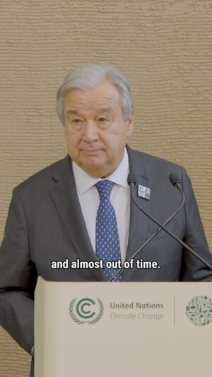 António Guterres Instagram - The #COP28 Climate Conference is scheduled to wrap up on Tuesday, but there are still large gaps that need to be bridged.

It is time to go into overdrive to negotiate in good faith. It is time to seek compromise for solutions – without compromising on the science or compromising on the need for the highest ambition.

As we approach the finish line of #COP28, my main message is clear:
We need an ambitious outcome that demonstrates decisive #ClimateAction and a credible plan to keep the 1.5°C warming limit alive and to protect those on the frontlines of the climate crisis.

I ask for maximum ambition on two fronts: Ambition on reducing greenhouse gas emissions and ambition on ensuring climate justice.

In our fractured and divided world, COP28 can show that multilateralism remains our best hope to tackle global challenges.