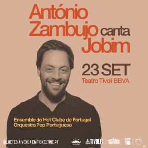 António Zambujo Instagram - António Zambujo é um dos maiores representantes da música, da língua e da cultura portuguesa da atualidade a nível nacional e internacional.

O seu percurso, que começou por ser traçado de forma distinta entre o fado e o cante alentejano, recusa constantemente ficar preso a géneros e a escolas musicais.

Assume a influência da música brasileira de forma inequívoca ao editar um disco de homenagem a Chico Buarque em 2016.

Neste concerto visitará o repertório de António Carlos Jobim com os arranjos de Nelson Riddle utilizados nas gravações históricas pelo próprio Jobim.

Com uma secção de cordas, sopros e quarteto de Jazz numa co-produção do Hot Clube de Portugal e direcção musical de Pedro Moreira.

𝙕𝘼𝙈𝘽𝙐𝙅𝙊 𝘾𝘼𝙉𝙏𝘼 𝙅𝙊𝘽𝙄𝙈
Ensemble do Hot Clube de Portugal e
Orquestra Pop Portuguesa

23 Setembro 2024 | Teatro Tivoli BBVA

🎟️ Bilhetes disponíveis em @ticketlinept e locais habituais