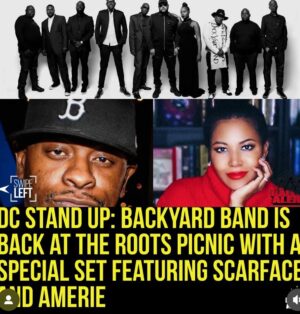 Anwan Glover Instagram - The @rootspicnic lineup is blazing hot
this year! Remember last year’s epic Baller Alert go-go set from Backyard Band and Rare Essence? Well, get ready because @backyardband is taking it to the main stage this year with none other than the legendary @brothermob and@amerie as special guests.
#RootsPicnic #BackyardBand #Scarface #Amerie
#GoGoMusic