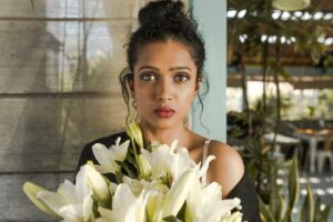 Apoorva Bhardwaj Instagram - The best part is, my eyes do the talking.
.
MUA: @beautifiedby_rakshajois 
Styling: @stylebyshrujanaravikumar 
Photography: @8bitphotoguy 
Editing: @koushikgowdaphotography 
.
.
.
.
.
#eyes #lens #coloredlenses #curl #orchids #highbun #messyhair #makeup #glam #collarbone #orchidsofinstagram #model #curlyhairmodel #curlyhairactress #dusky #curlsandcurves #photoshoot #bangalore #bangalorecafes #kfi #southindianactor #artfilm #actor #apoorvabharadwaj