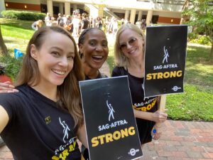 April Billingsley Instagram - With a bunch of other incredible SAG-AFTRA actors at the @sagaftra office in #Atlanta sending good vibes for the negotiations today!!! #sagaftrastrike #sagaftrastrong #power2perfomrers
