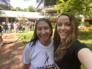 April Billingsley Instagram - With a bunch of other incredible SAG-AFTRA actors at the @sagaftra office in #Atlanta sending good vibes for the negotiations today!!! #sagaftrastrike #sagaftrastrong #power2perfomrers