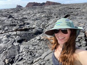 April Billingsley Instagram - From hanging with the  #bluefootedbooby to walking through an otherworldly #lavafield. @alecamachogalapagos was an incredible guide on our @galapagosisland tour! Also, I did eat the larva bug 😝 and it turned out to be tasty!