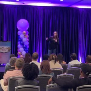 April Billingsley Instagram - I was so honored to give a workshop at the @getscenestudios Southeast Actor’s conference this weekend! I think it has probably been since before the pandemic that I got to be on an actual live stage in front of people… what a well done event and great experience! I hope everyone at my workshop was able to take some good nuggets out of it 🤗💛✨