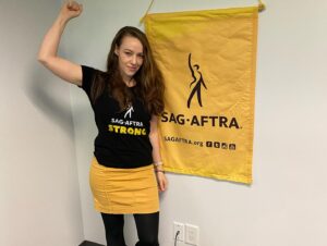 April Billingsley Instagram - With a bunch of other incredible SAG-AFTRA actors at the @sagaftra office in #Atlanta sending good vibes for the negotiations today!!! #sagaftrastrike #sagaftrastrong #power2perfomrers