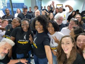 April Billingsley Instagram - With a bunch of other incredible SAG-AFTRA actors at the @sagaftra office in #Atlanta sending good vibes for the negotiations today!!! #sagaftrastrike #sagaftrastrong #power2perfomrers
