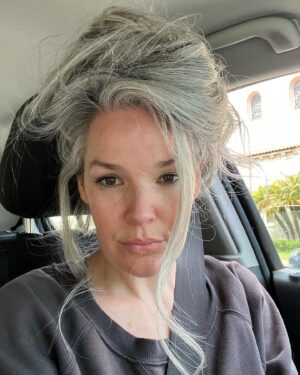 April Schutte Instagram - Tried to do a messy bun and wound up with whatever this is 😅 Anybody else?