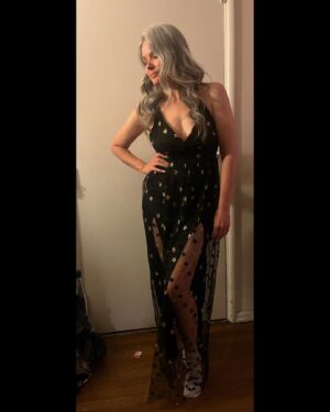 April Schutte Instagram - Why am I like this? 😆 My “Dogstar” dress! @dogstarband ⭐️

“Hands upon your window pane
I’m burning hot in freezing rain
The lust for your life”
.
.
.
#dogstar #stardress #itscalledfashion