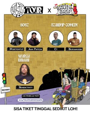 Arie Kriting Instagram - Selain warga tikum yang hadir, ada host dan performance standup comedy yang kocak betul, tidak lupa juga kita kehadiran Warga Binaan Tikum yang berbentuk AI
.
Sudah beli tiket? Sampai jumpa! @superpodcastshow.id 
.
#TourTitikKumpulYogyakarta
#TitikKumpul