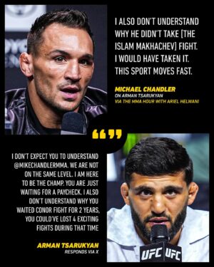 Arman Tsarukyan Instagram - Arman Tsarukyan responds to Michael Chandler 😳