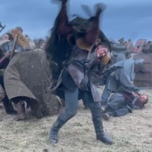 Arnas Fedaravicius Instagram - Part 2. Of the special TLK news report:

Turns out it was a just a festival. 

@rossanderson87 
@mrrodhallett 
@markrowley90 
@leventelezsak 
@katrix.horse 
@thelastkingdom